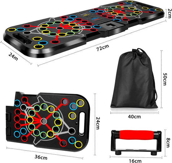 41 in 1 Push up Board with Smart Counter, Professional Foldable Push up Bar Handles Strength Training Push up Stands Exercise Workout Fitness Equipment for Home Gym with Carry Bag
