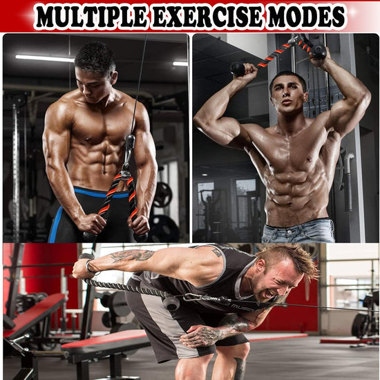 Pulley Cable Machine Men Women Professional Muscle Strength Fitness Equipment Forearm Wrist Roller Training for LAT Pulldowns, Biceps Curl, Triceps Extensions Workout