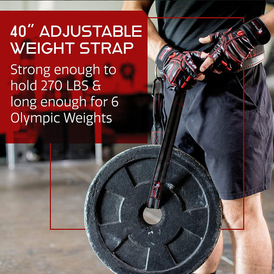 Dip Belt – Padded Leather Weight Lifting Belts W/ 40 Inch Strap for Squats & Pull Ups - Men & Women Weightlifting up to 270Lbs