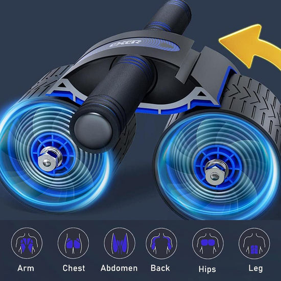 Automatic Rebound Abdominal Wheel,Ab Roller Workout Equipment for Abdominal Core Strength Training,Springback Wheels Roller Domestic Abdominal Exerciser with Knee Mat Ab Roller Wheel at Home Gym