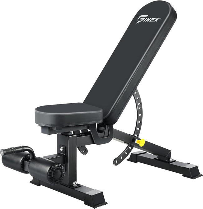 Foldable Weight Bench for Home Fitness, Adjustable FID Bench for Full Body Exerise