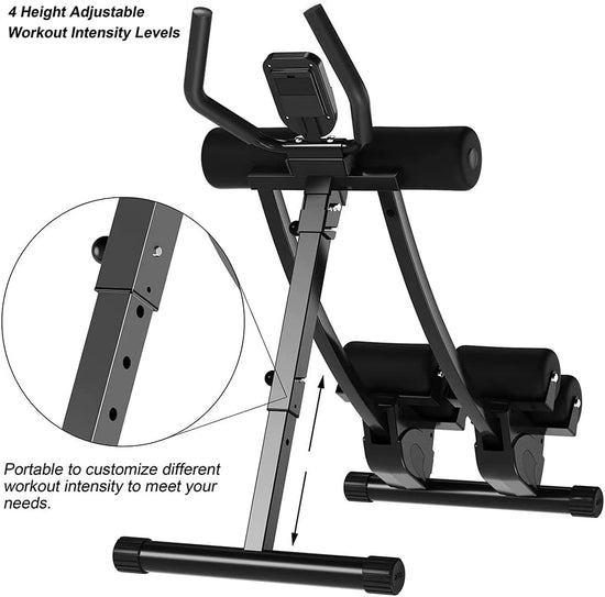 Ab Machine Multi-Functional Exercise Equipment for Home Gym, Height Adjustable Abs Workout Equipment