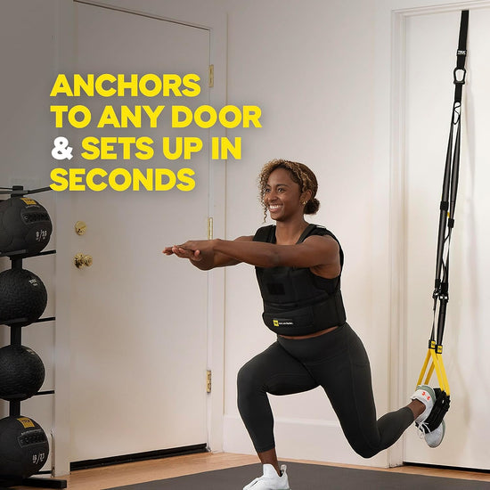 ALL-IN-ONE Suspension Training: Bodyweight Resistance System | Full Body Workouts for Home, Travel, and Outdoors | Build Muscle, Burn Fat, Improve Cardio | Free Workouts Included