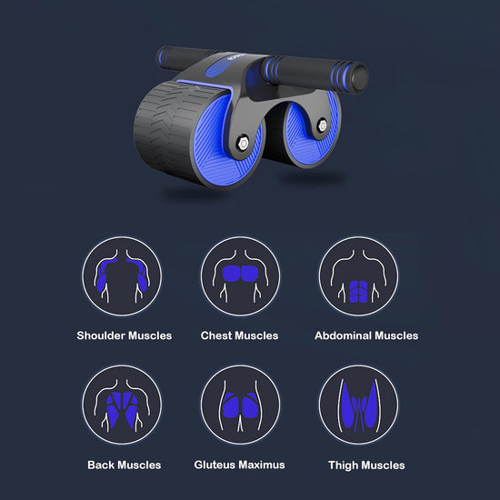 AB Wheel Roller with Automatic Rebound Assistance and Resistance Springs Perfect Home Gym Equipment for Men Women Abdominal Exercise Abdominal Fitness