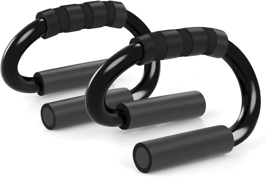 Push up Bar S Shapes, Push up Stands Support Sweat Absorbent Thick Sponge Non-Slip Fitness Stand for Men Women Strength Training Workout Equipment Home Gym - Push up Handles for Floor
