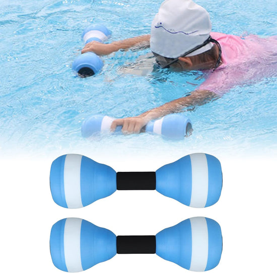 1 Pair Water Dumbbells, Aquatic Exercise Dumbbells, Pool Fitness Water Aerobic Exercise Foam Dumbbells Pool Resistance EVA Foam Dumbbell Set Water Fitness Equipment for Weight Loss