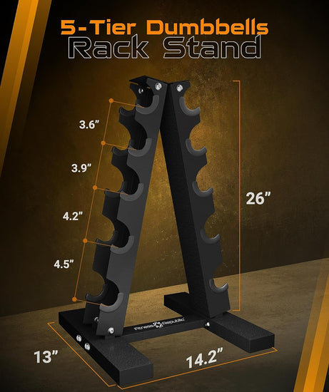 Neoprene Dumbbells Weight Storage Rack - 2.0 MM Thick Steel Weight Organizer - Ideal Choice for Home Gym - Easy to Assemble and Store