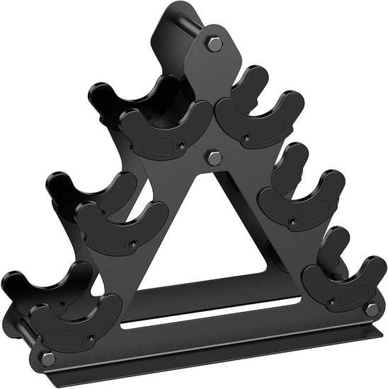 3 Tier Weight Rack for Dumbbells - Compact Holder Small Dumbbell Stand Only Works 1-15 LBS, Metal Weights Organizer Designed Child Women Home Gym Exercise