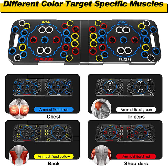 56 in 1 Push up Board, Bigger Size Multi-Function Professional Foldable Push up Bar, Portable Push up Handles for Floor, for Strength Training, Push-Up Challenge Board for Men and Women