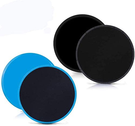 Gliding Discs Core Sliders Exercise Sliders 4 Pack Dual Sided Gliding Slider for Carpet or Hard Floors Core Fitness Ultimate Core Training Gym and Full Body Workout'S at Home or Travel Black & Blue
