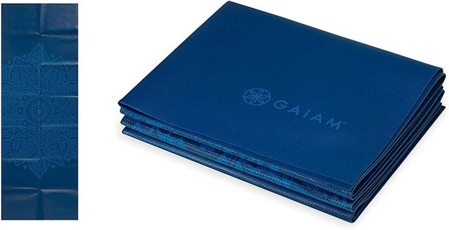 Yoga Mat - Folding Travel Fitness & Exercise Mat - Foldable Yoga Mat for All Types of Yoga, Pilates & Floor Workouts (68"L X 24"W X 2Mm Thick)