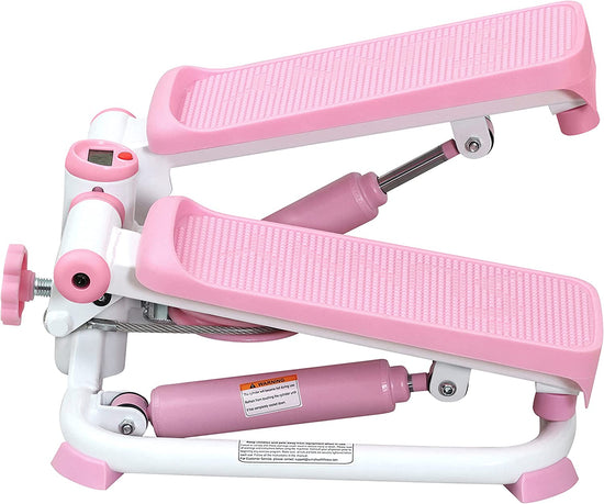 Exercise Stepping Machine, Portable Mini Stair Stepper for Home, Desk or Office Workouts in Pink