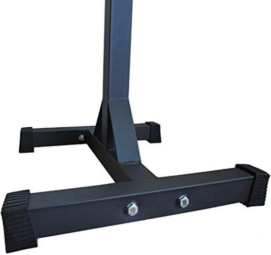 Pair of Adjustable Barbell Squat Rack Stand - High-Quality Olympic Barbell Holder, Power Portable Weight Lifting Standard Barbell Handle for Bench Press, Squats, Overhead Press Fitness Gym Exercise Equipment