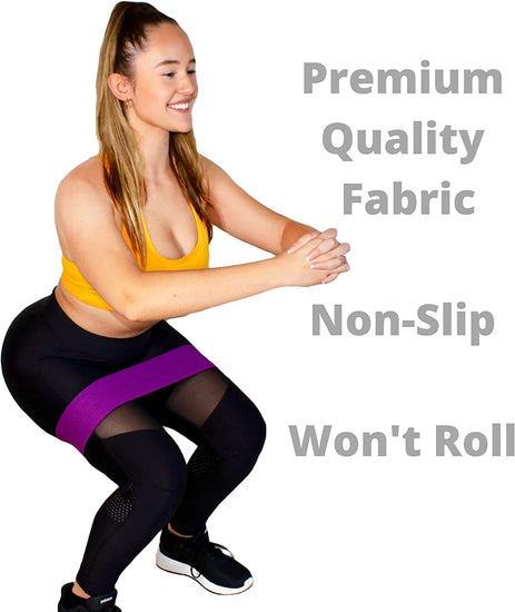 The Best Resistance Exercise Booty Bands for Men and Women 3 Fabric Non-Slip Fitness Hip Circle Bands Perfect for Home and Gym Workouts with Travel Bag