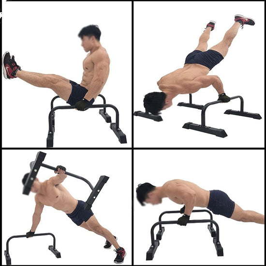 Chin up & Push up Parallel Dip Bar - Parallette Dip Station Fitness Gym Strength Training Exercise Equipment