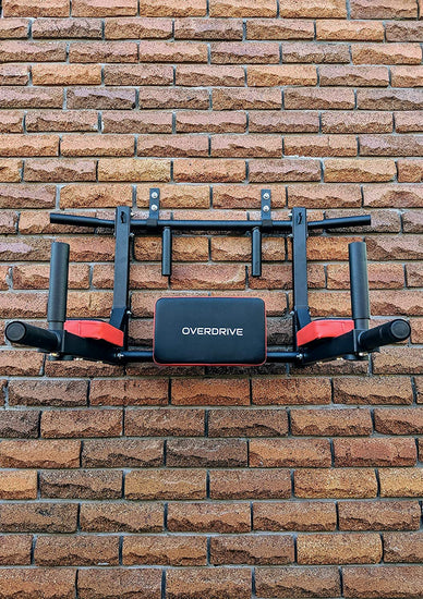 Pull up Bar and Dip Station by  Heavy Duty Wall Mounted Multi Grip Chip up Bar and Dip Bar for Home Gym Body Weight Exercise and Strength Training