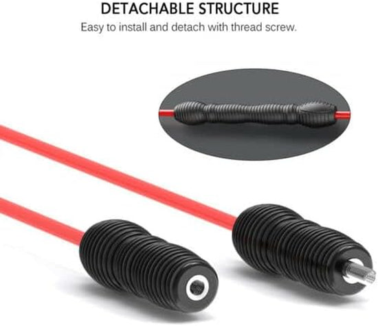 Training Stick, 5.2Ft Multi-Function Fitness Elastic Rod, Red Removable Exercise Flexi-Bar, for Adults Home