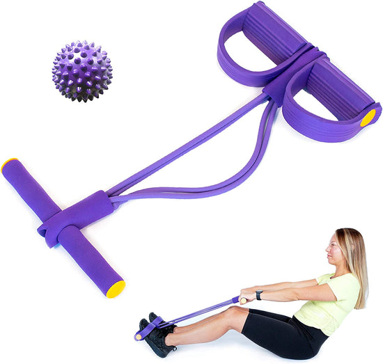 Pedal Resistance Band - Natural Latex Bodybuilding Expander - Exercise Sit up Equipment - Tension Band for Stomach, Arms, Legs, Abdomen - Yoga Stretching - Stomach Exercise Equipment - Tummy Trimmer