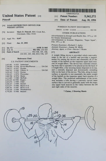 by Advanced Fitness, Squat Load Distribution Device