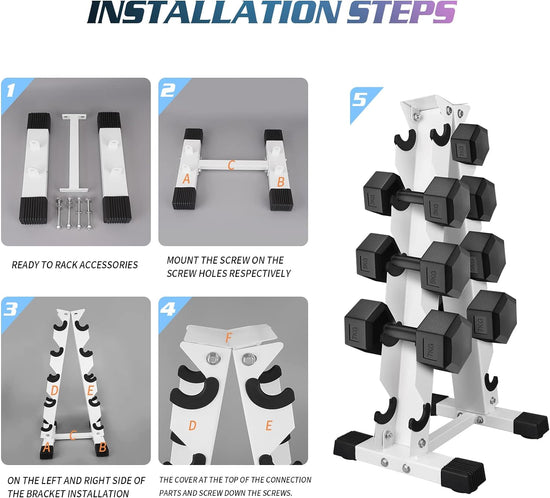 Dumbbell Rack, Solid Steel Dumbbell Storage Stand Holder, A-Frame Weight Dumbbell Storage Racks, Free Weights Dumbbells Set for Home Gym Exercise