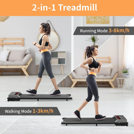 Walking Pad, under Desk Walking Pad Electric Treadmill Home Office Gym Exercise Fitness Machine W/App Control & Remote Control, 120KG Capacity