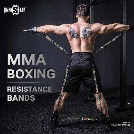 MMA Boxing Training Resistance Belt Band Set Power Punch Pro Strength Training Equipment for Muay Thai,Karate Combat,Fitness,Basketball,Volleyball,Football Men&Women