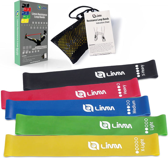 Resistance Bands Exercise Loops - 12-Inch Workout Flexbands for Physical Therapy, Rehab, Stretching, Home Fitness and More - Includes Bonus Ebooks, Instruction Manual, Online Videos & Carry Bag
