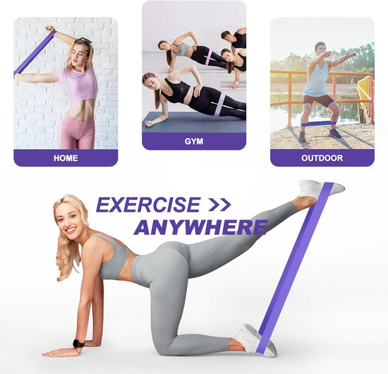 Resistance Bands [Set of 5], Resistance Band for Women and Men, Skin-Friendly Resistance Fitness Exercise Loop Bands 5 Levels for Legs and Glutes,Arms,Pilates,Yoga-Carry Bag Included