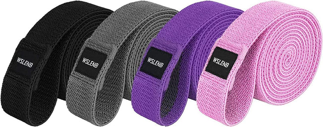 4 Pack Long Resistance Bands Set Fabric for Women Elastic Fitness Bands for Working Out Pull up Assist Exercise Resistance Bands for Men Women Butt and Legs for Home Gym