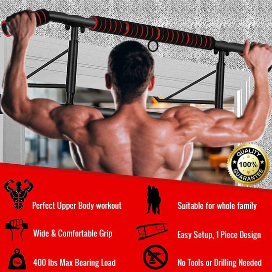 [2023 Upgrade] Multi-Grip Pull up Bar for Doorway, Portable Pullup Chin up Bar Home, No Screws, Multifunctional Dip Bar Fitness, Door Exercise Equipment Body Gym System Trainer