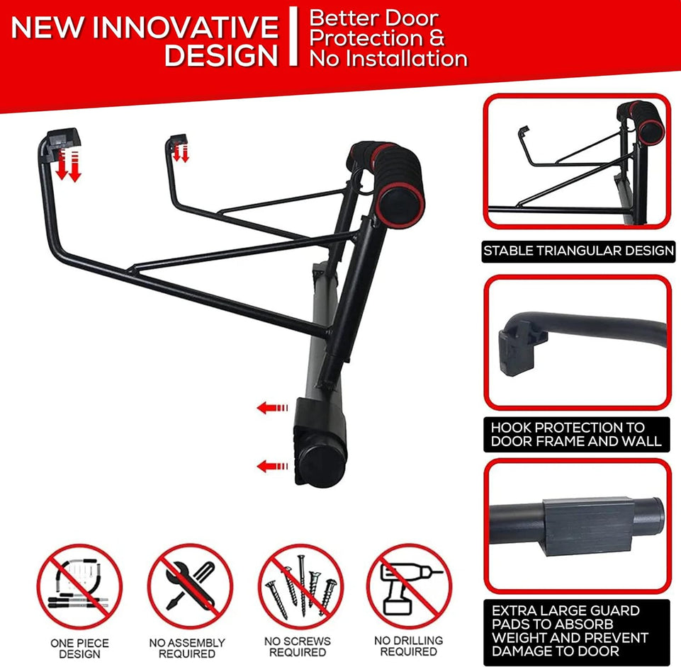 [2023 Upgrade] Multi-Grip Pull up Bar for Doorway, Portable Pullup Chin up Bar Home, No Screws, Multifunctional Dip Bar Fitness, Door Exercise Equipment Body Gym System Trainer