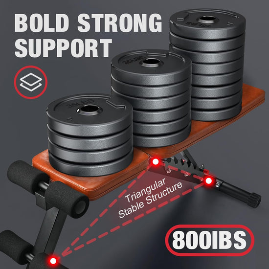 Adjustable Weight Bench Incline Decline Flat Workout Bench 75 Degree Foldable Home Training Sit up Gym Bench