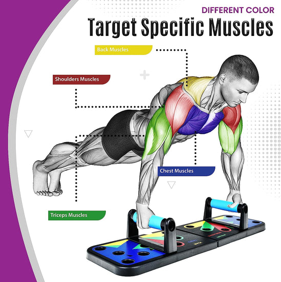 MG Push up Board for Men & Women, Multi-Function Foldable Pushup Board, Muscle Max Push up Board for Floor, Fitness Strength & Exercise Training Equipment for Home Workout