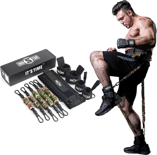 MMA Boxing Training Resistance Belt Band Set Power Punch Pro Strength Training Equipment for Muay Thai,Karate Combat,Fitness,Basketball,Volleyball,Football Men&Women