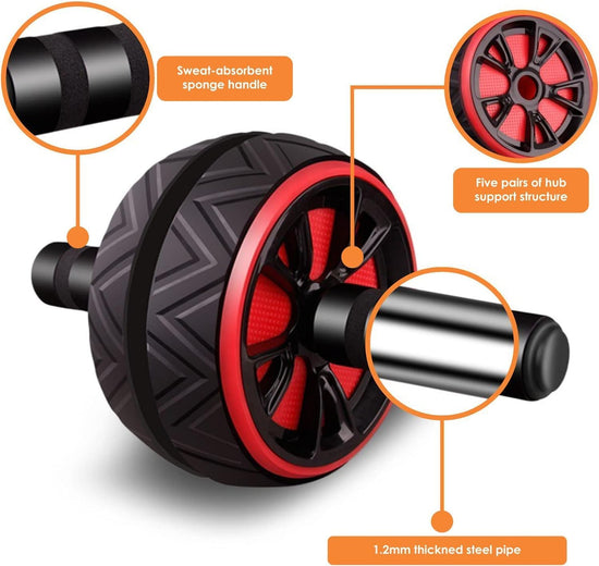 Ab Roller for Core Training, Abdominal Workout Equipment, Ab Wheel for Home Gym Exercises, Abdominal Muscle Roller for Fitness