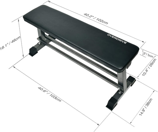 Flat Weight Bench by  for Home Gym Fitness and Strength Training Weight Bench Press