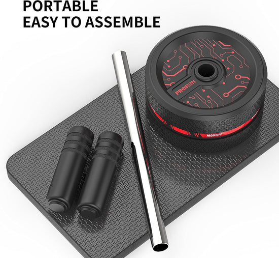 Ab Roller Wheel, Ab Wheel Exercise Equipment for Core Workout with Anti-Slip Handles Abdominal Exercise for Home Gym Fitness Equipment with Knee Pad