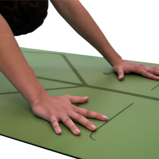 Original Yoga Mat – Free Yoga Bag Included - Patented Alignment System, Warrior-Like Grip, Non-Slip, Eco-Friendly and Biodegradable, Sweat-Resistant, Long, Wide, 4.2Mm Thick Mat for Comfort