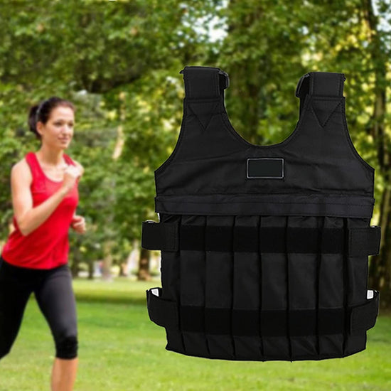 Weighted Vest, 20KG Weight Jacket Exercise Weightloading Training Waistcoat for Boxing Workout Fitness Running Weightlifting Training Powerlifting