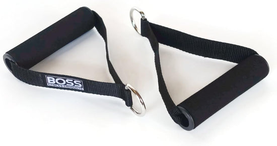 - Soft Grip Exercise Handles - Set of 2 - Great for Adjustable Resistance Bands & Cable Machines