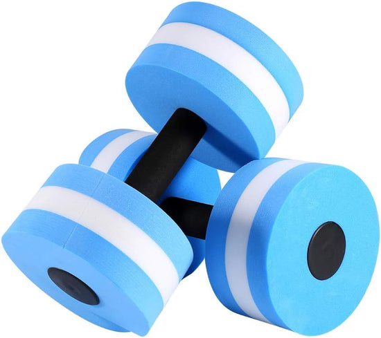 Water Dumbbells, 2PCS 10.6 X 5.9In Blue EVA Foam Aquatic Exercise Dumbbells, Pool Exercise Equipment Water Weights for Adults Water Exercise, Pool Exercise Fitness