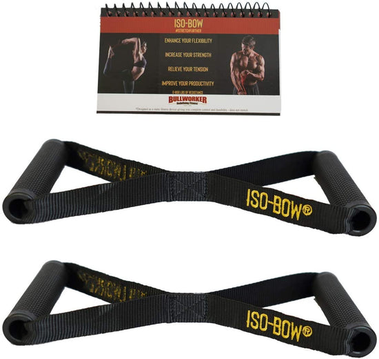 Iso-Bow Pro Pair: Isometric Exercise Equipment; Portable Home Fitness Training Strap for Strength and Flexibility Gains, Traveling Stretching Tool for Yoga and Pilates (Does Not Stretch)