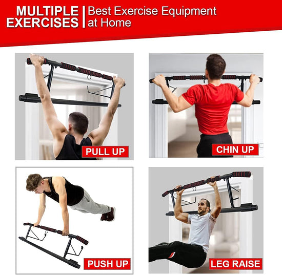 [2023 Upgrade] Multi-Grip Pull up Bar for Doorway, Portable Pullup Chin up Bar Home, No Screws, Multifunctional Dip Bar Fitness, Door Exercise Equipment Body Gym System Trainer