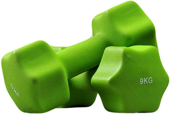 Neoprene Dumbbells Pair (0.5Kg to 10Kg) - Home Gym Workout Equipment Crossfit, Bodybuilding, Weightlifting, Fitness and Sports Training - Sold in Pairs of Neoprene Hex Dumbbells Weights