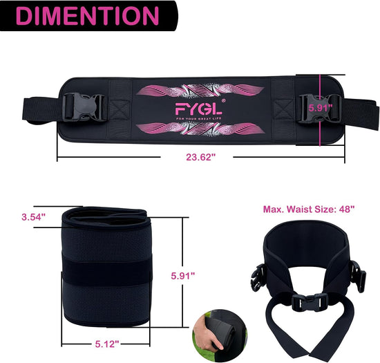 Hip-Thrust-Belt, Foldable Hip-Thrust-Band for Dumbbells, Kettlebells, or Plates, Hold up to 300 Lbs Weights with Slip-Resistant Padding for the Gym and Home Workouts