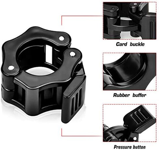 2Pcs Olympic Barbell Clips 30Mm Weightlifting Bar Clips Professional Olympic Weight Barbell Locks Collar Clamp for Workout Fitness & Strength Training