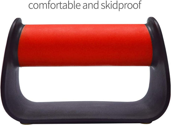 Pushup Handles for Floor Board Portable Push up Bars for People Fitness Home Workout Equipment , Colour Red