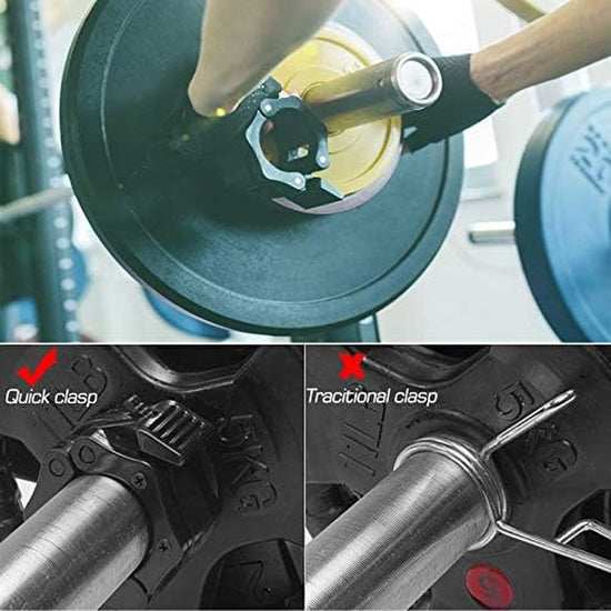 2Pcs Olympic Barbell Clips 30Mm Weightlifting Bar Clips Professional Olympic Weight Barbell Locks Collar Clamp for Workout Fitness & Strength Training