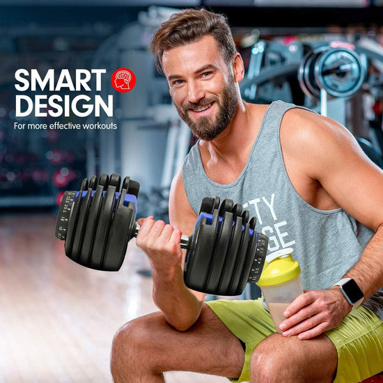 1X  24KG  Adjustable Home Gym Dumbbell - Blue