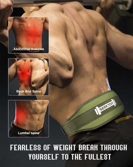 Weight Lifting Belt - Gym Lifting Belt for Men & Women, Quick Locking Back Support for Powerlifting, 4 Inch Neoprene Weightlifting Belt for Cross Training, Squats, Workout